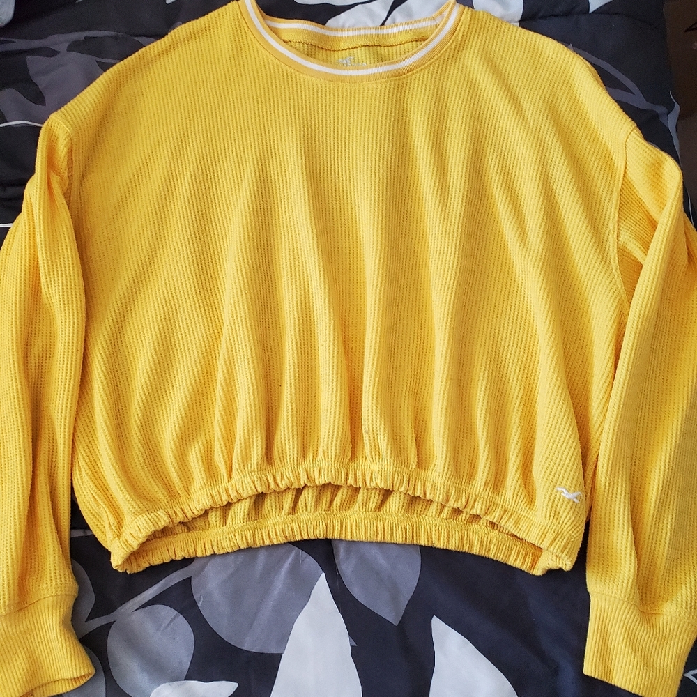 Yellow crop top